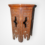 Decorated wooden table