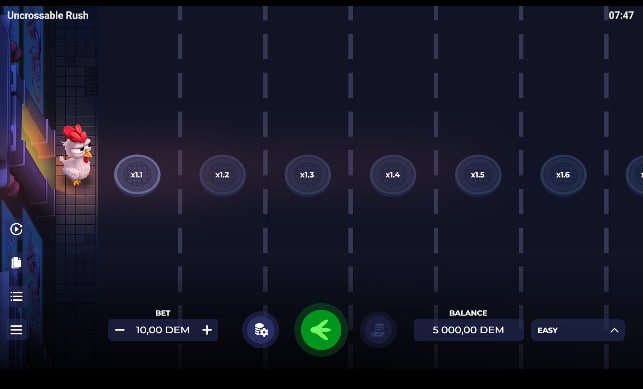 Explore uncrossable rush crash game